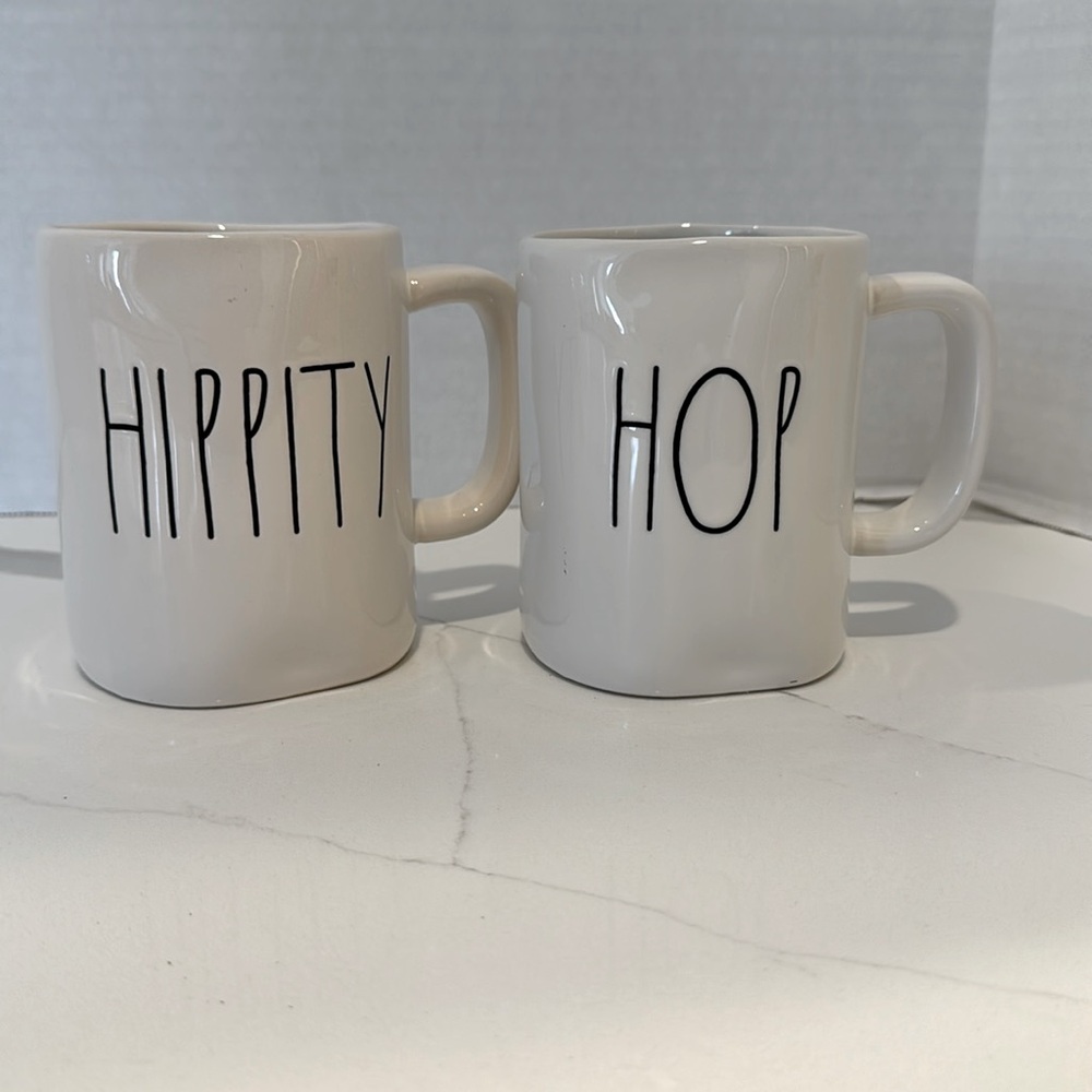 Rae Dunn Mugs - HIPPITY & HOP Set 2
